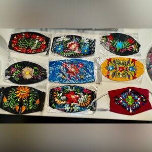 $20 Each. 
Colorful Embroidered Face Masks